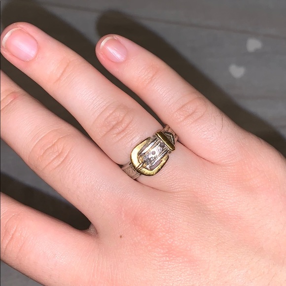 Vintage Jewelry - gold and silver belt ring
